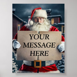 Poster Mensagem Personalizada dos papais noeis: Um Cristã