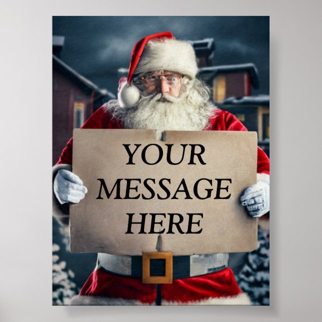 Poster Mensagem Personalizada dos papais noeis: Um Cristã (Frente)