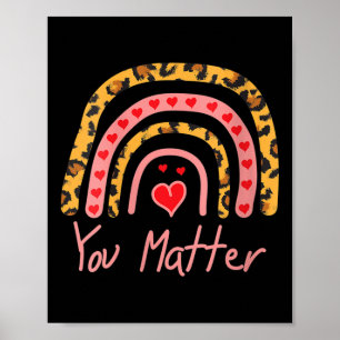 Poster Mensagem Positiva Arco-íris Leopardo Feminino Suic