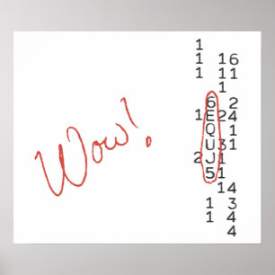 Pôster Mensagem SETI de Sinal Uau