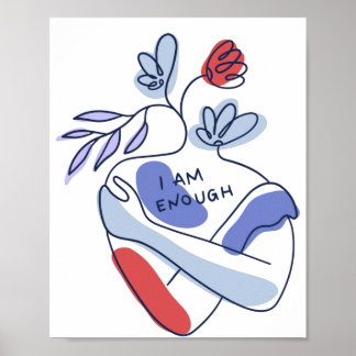 Poster Mensagens de movimento de positividade do corpo