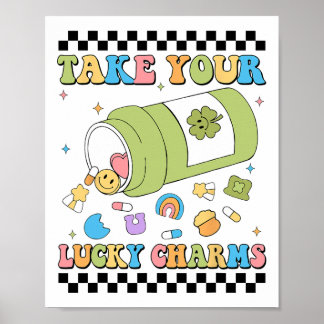 Poster Mental Awareness Take Your Lucky Charm Pills Healt