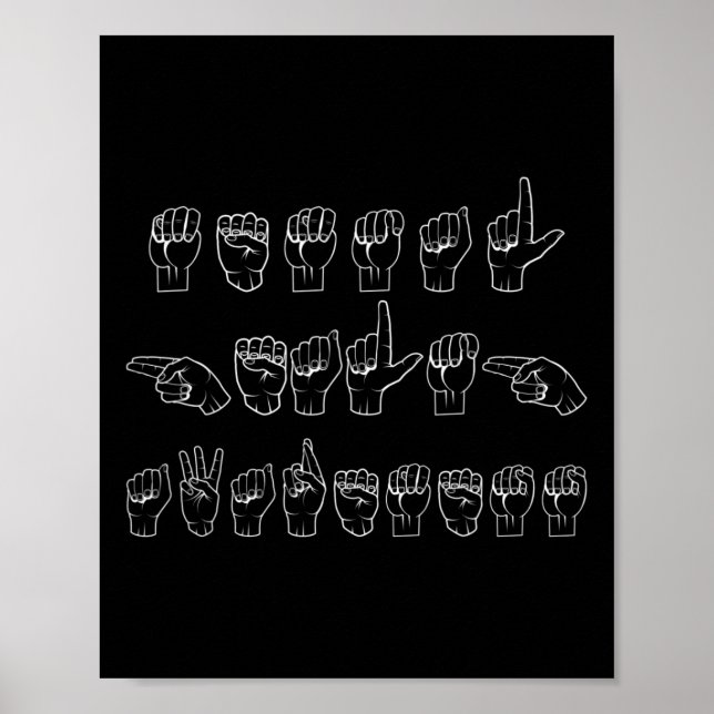 Poster Mental Health Awareness Asl Sign Language Hands Mu (Frente)