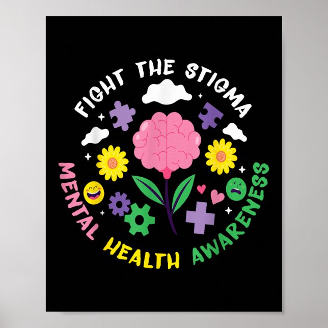 Poster Mental Health Awareness Depression Suicide Prevent (Frente)