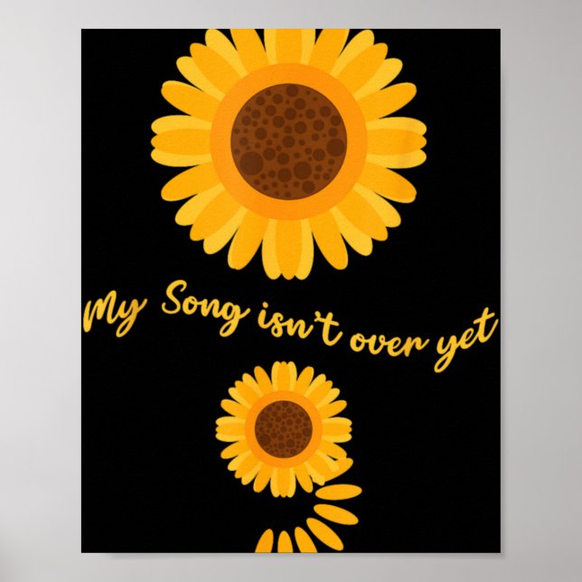 Poster Mental Health Semicolon Sunflower Suicide Preventi (Frente)