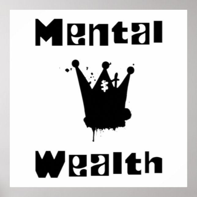 Poster mental wealth is mental health (Frente)