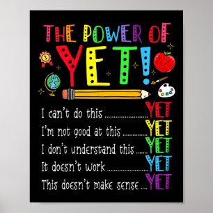 Poster Mentalidade De Crescimento Volta às Escolas Poder 