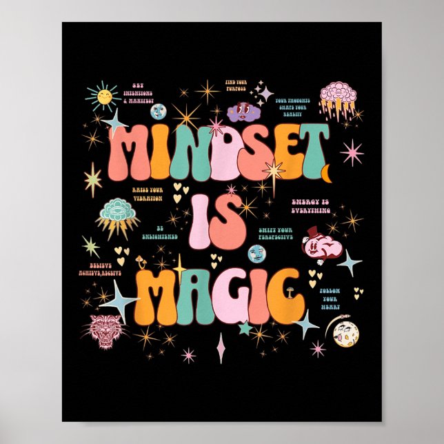 Poster Mentalidade É Magia Cuidado Pessoal Conscientizaçã (Frente)