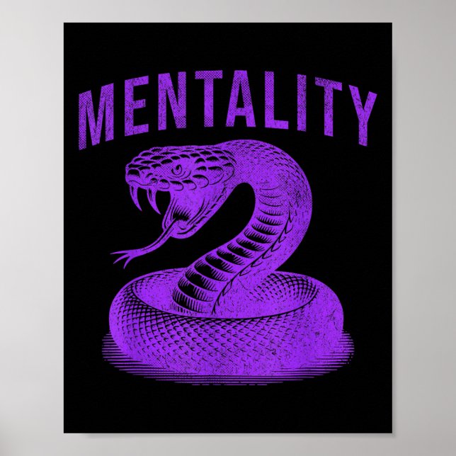 Poster Mentality Mindset Snake Motivation Of Chamons Bask (Frente)