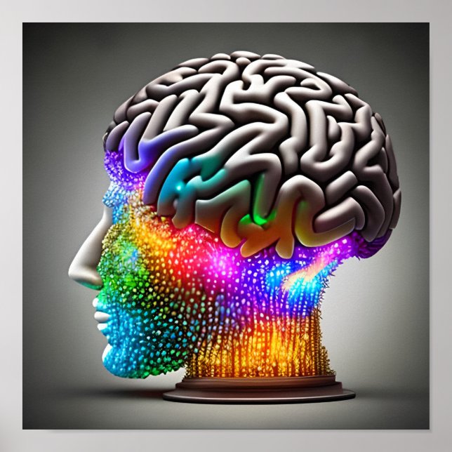 Poster Mente com luzes (Frente)