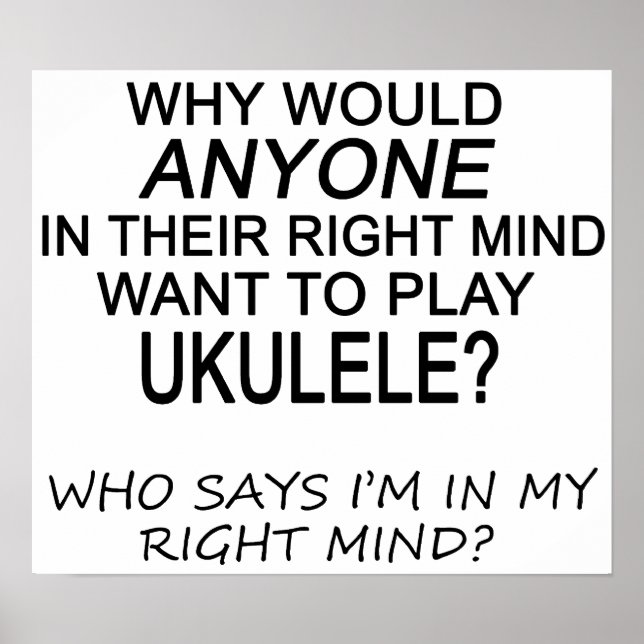 Poster Mente Direita Ukulele (Frente)