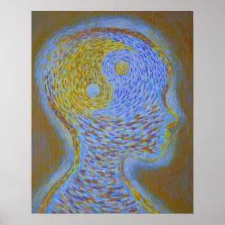 Poster Mente Equilibrada Roxo e Dourada