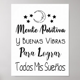 Poster Mente positiva y buenas vibras