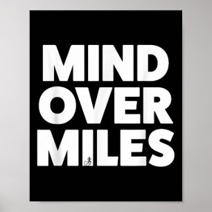 Poster Mente Sobre Milhas - Motivação, Engraçado Correndo