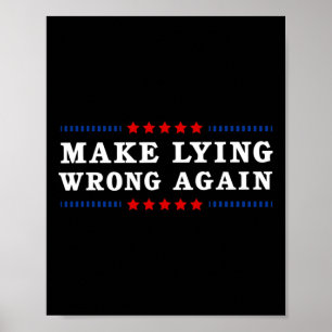 Poster Mentir Errado Novamente Anti Trump