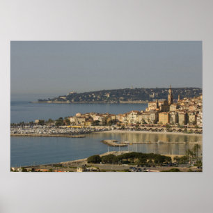 Pôster Menton, Cote d'Azur, França.