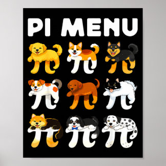 Poster Menu 3.14 professor de matemática feliz dia da tor