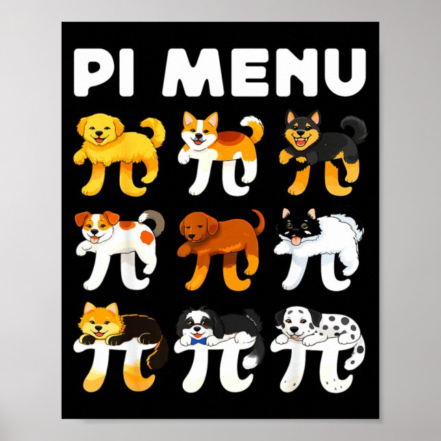Poster Menu 3.14 professor de matemática feliz dia da tor (Frente)