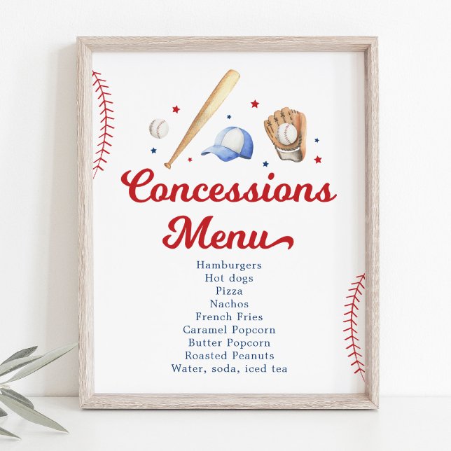 Poster Menu Aniversário do Baseball Concessões (Criador carregado)