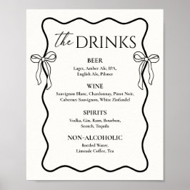 Poster Menu Bar do Chá de panela Casando Black Shes