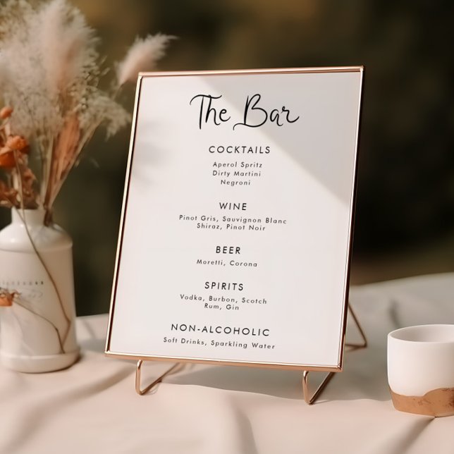 Poster Menu Bar Manuscrito Whimsical (Criador carregado)