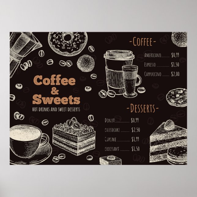 Poster Menu Café (Frente)