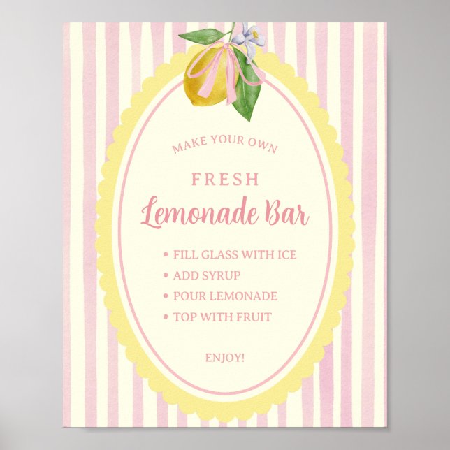 Poster Menu da Barraquinha de Limonada Fresca (Frente)