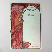 Menu de Alphonse Mucha