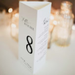 Poster Menu de Casamento Tripla Minimalista Ellesmere<br><div class="desc">Este menu tem uma dupla finalidade, servindo como um número de tabela e um visor de menu. Seu design versátil permite que você realce facilmente o número da tabela e, ao mesmo tempo, forneça amplo espaço para os menus janto e bebida. Uma vez impressa, dobre a página em três seções...</div>