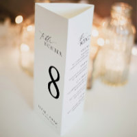Menu de Casamento Tripla Minimalista Ellesmere