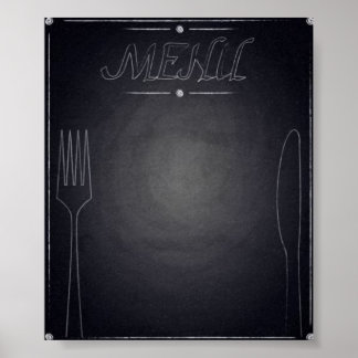 Poster Menu de Lousa