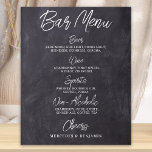 Poster Menu Drink Personalizado do Bar de Casamento Russo<br><div class="desc">Menu bar! Caligrafia simples, mas elegante, esta placa de bar de bebida de casamento apresenta quatro bebidas 'Cerveja', 'Vinho', 'Espíritos' e 'Não-Alcoólicos', personalizadas com suas bebidas à escolha. Personalize este símbolo elegante de casamento com os seus nomes e o menu de bebidas de bar de casamento! COPYRIGHT © 2020 Judy...</div>