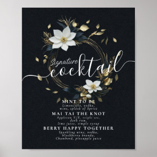 Poster Menu Drinks da Assinatura Wreath Wedding