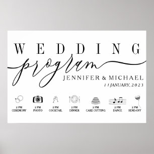 Poster menu Linha do tempo de ícones personalizados do pr