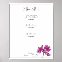 Menu Orquídea Rosa