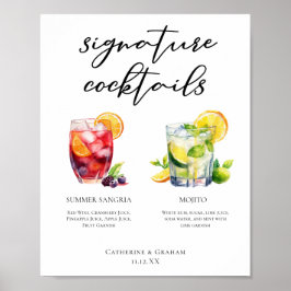 Poster Menu Personalizado Sangria Mojito Signature Cockta