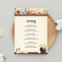 Menu Potions do Menu do Assistente do Partido Bebi