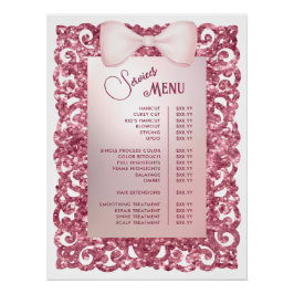 Pôster Menu Vintage Glitter Frame Pink Arco Services