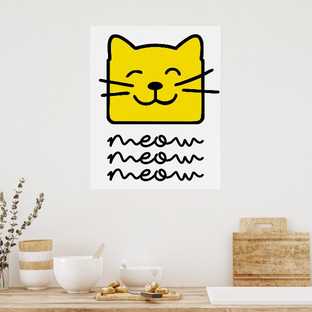 Poster Meow Meow (Cozinha)