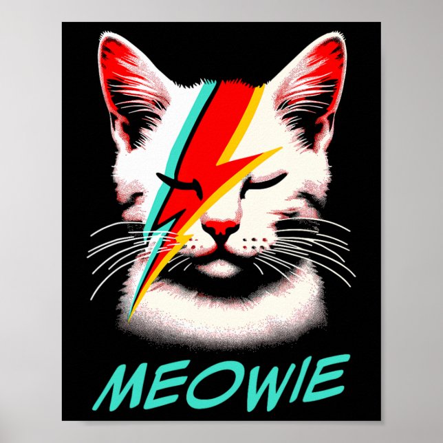 Poster Meowie Cat Rock Music Concert Bandas Homens Crianç (Frente)
