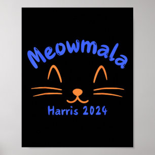 Poster Meowmala Kamala Harris 2024 Gatona Para Kamala Fu
