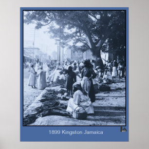 Pôster Mercado 1899 de Kingston Jamaica