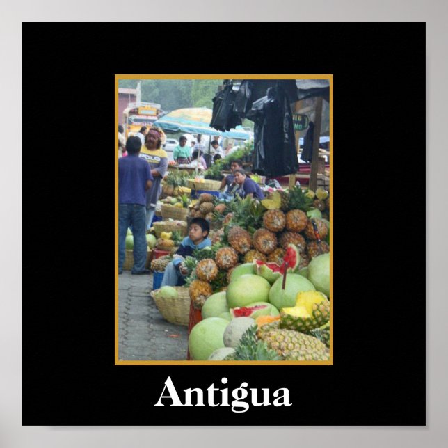 Pôster Mercado - Antígua - Guatemala (Frente)