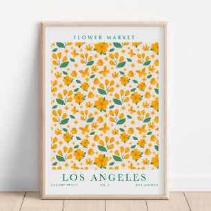 Poster Mercado Botânico de Flores de Los Angeles