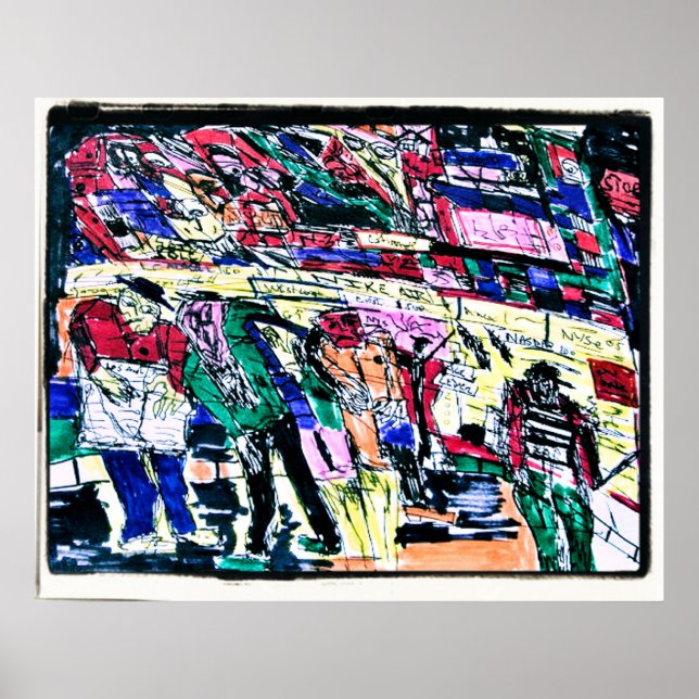 Pôster mercado de ações monstros (Frente)