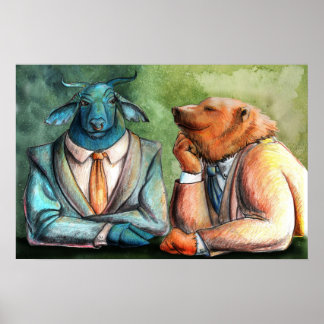 Pôster Mercado de ações por Portia Rua. Luke