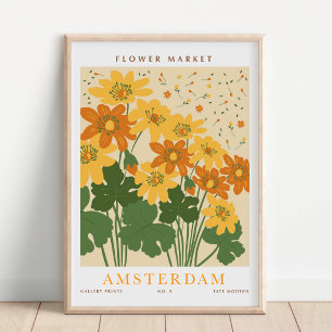 Poster Mercado de Flores Botânico de Amsterdã