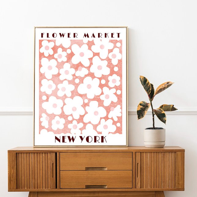 Poster Mercado de Flores Cólvoras Retro Daisy Pink Terrac (https://www.freepik.com/free-photo/picture-frame-wooden-sideboard-table_18665610.htm)