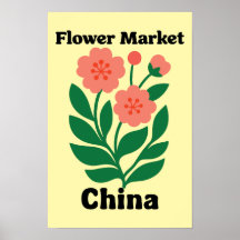 Mercado de Flores da China Peônia Coral e Folha Ve