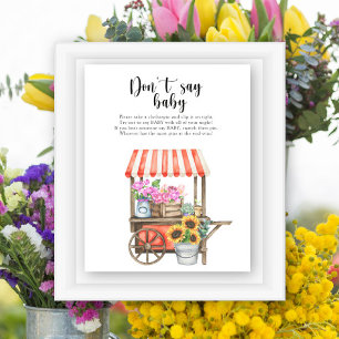 Poster Mercado de flores de agricultores baby shower - Nã
